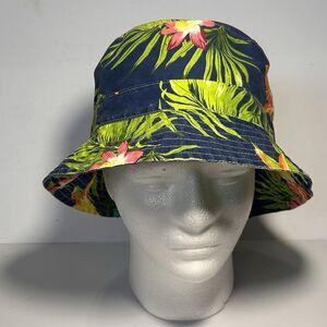 Polo Ralph Lauren Hawaiian Floral Bucket Hat Size L/ XL Navy Blue